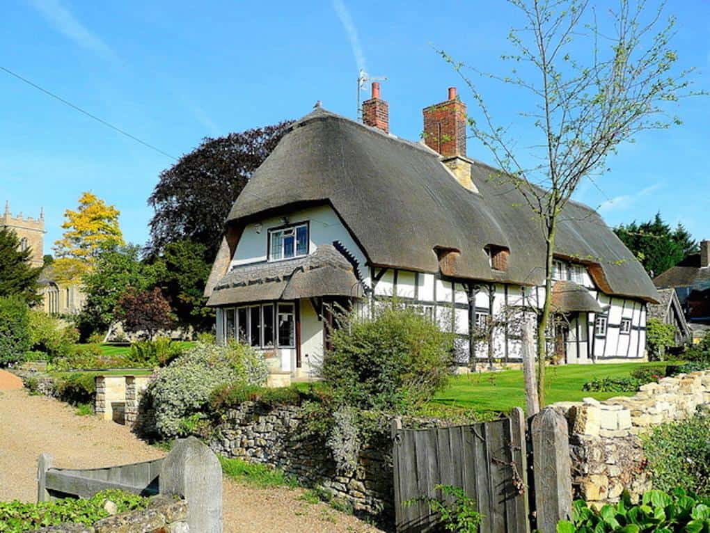 thatched english cottage